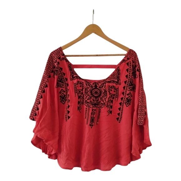 Wet Seal Red Bohemian Women's Top. Size XL - Picture 1 of 11